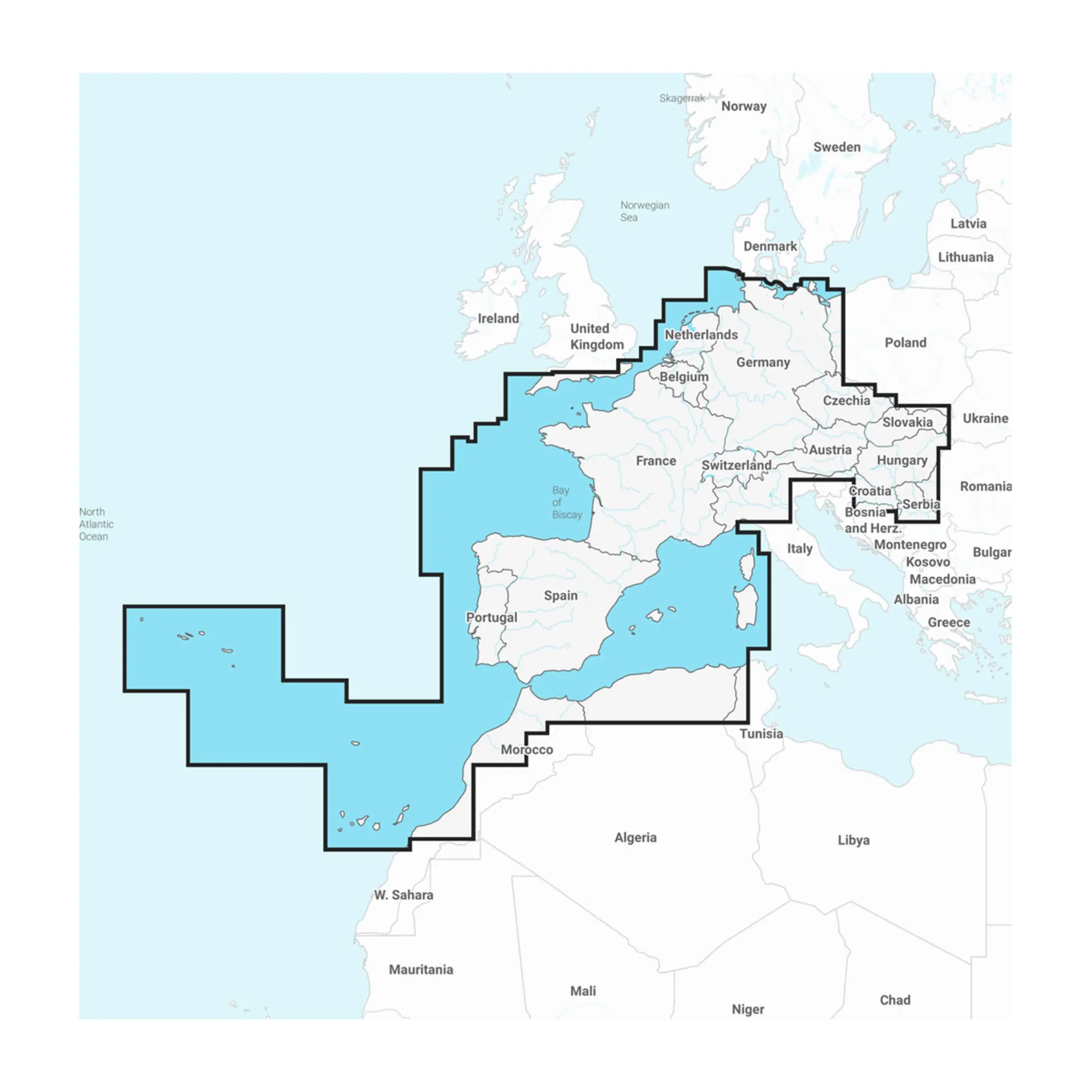 Navionics Boating App | Central And West Europe - Marine Charts